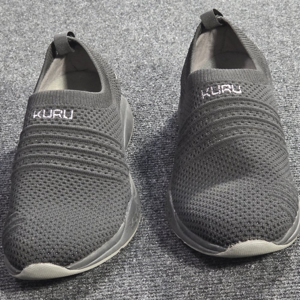 Kuru‎ Roam Women's 8.5 Black Slip On Orthopedic Plantar Fasciitis Relief Shoes - Picture 3 of 6